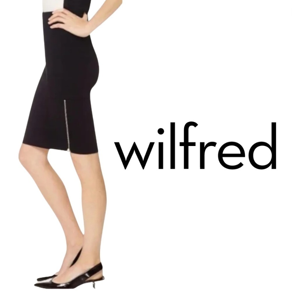Wilfred Black Zip Pencil Skirt Size 0